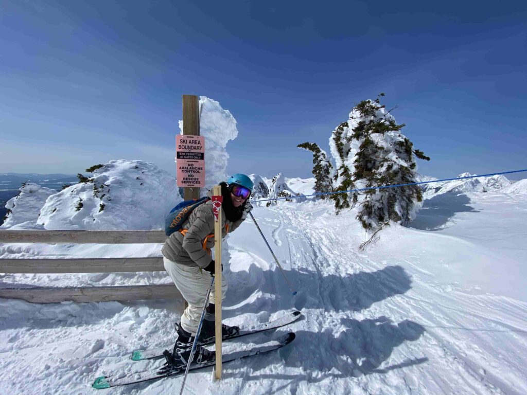  op de piste in Fernie, British Columbia Canada