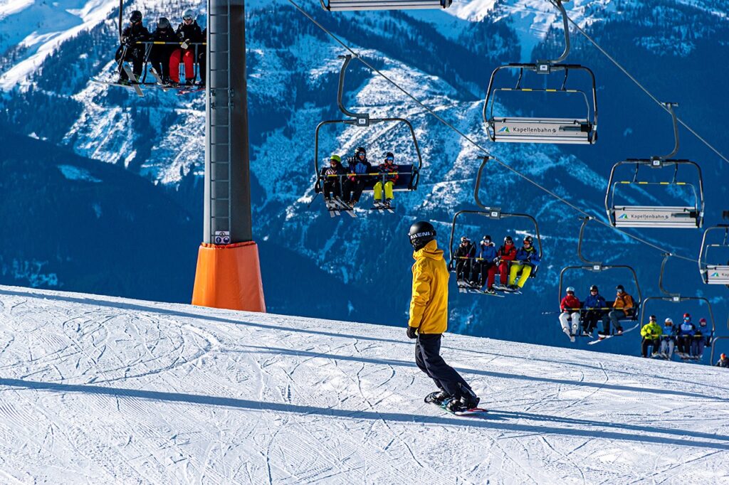 ski piste en lift